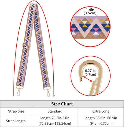 Wide Shoulder Strap Adjustable Replacement Belt Crossbody Canvas Bag Handbag